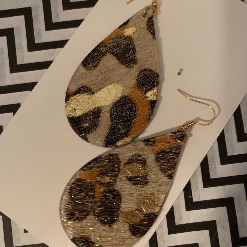 Cheetah print earrings